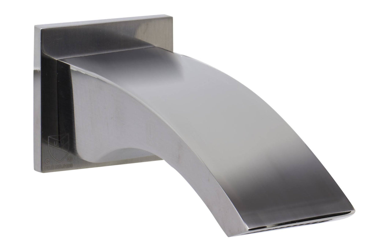 Curved Tub Filler Bathroom Spout Polished Chrome H8369