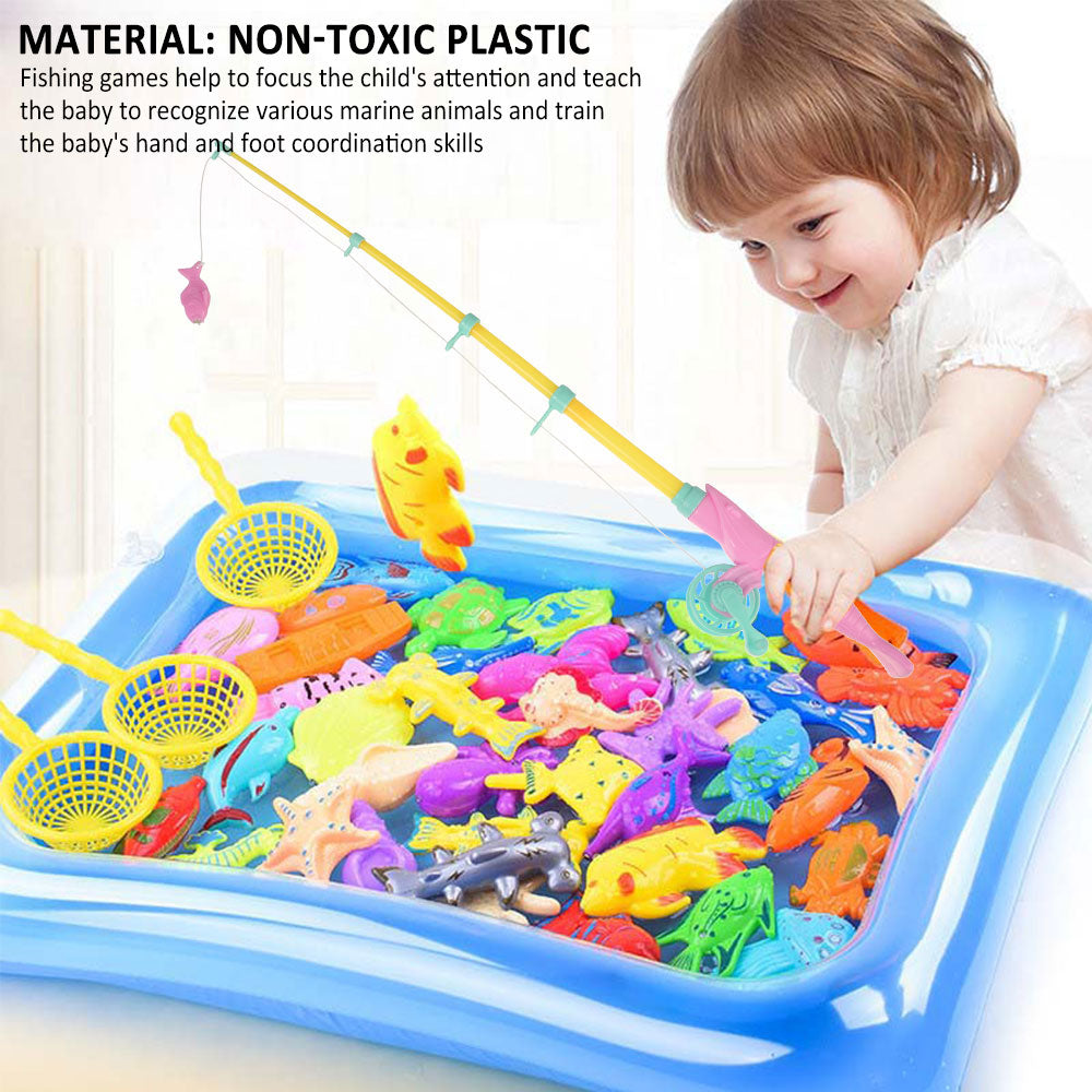22Pcs Magnetic Fishing Toy Game with Plastic Fishing Rod U642