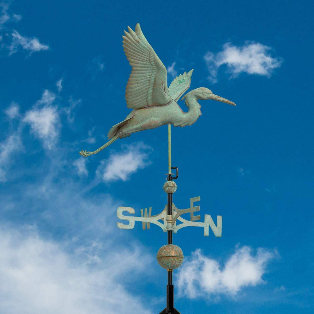Verdigris Copper Heron Weathervane Y128913