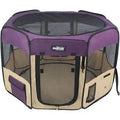 Purple & Beige Soft-Sided Dog & Cat Playpen V3224
