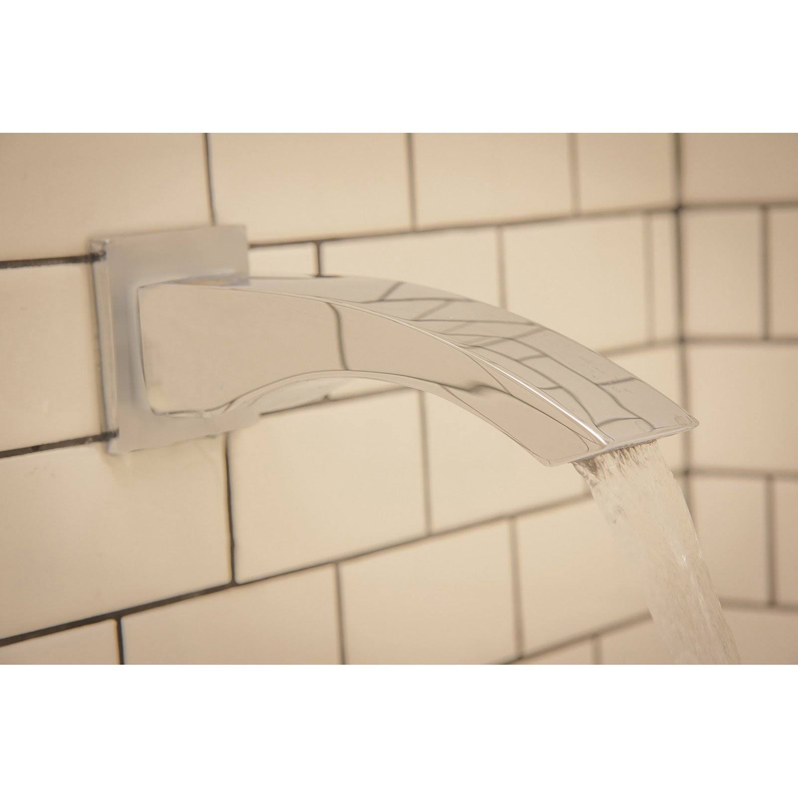 Curved Tub Filler Bathroom Spout Polished Chrome H8369