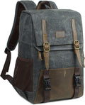 Canvas Water-repellent 15 inch Laptop DSLR SLR Backpack L3160