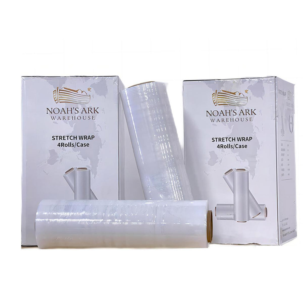 18" x 1500' Clear Cast Hand Stretch Film, 80 Gauge, 4 Rolls Z6018