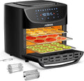 20 Quart 10-in-1 Digital Convection Air Fryer Toaster Oven Combo with Rotating Basket I919