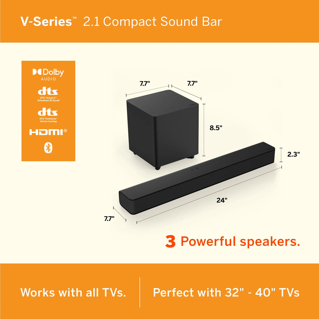 2.1 Home Theater Sound Bar with Wireless Sub M1439