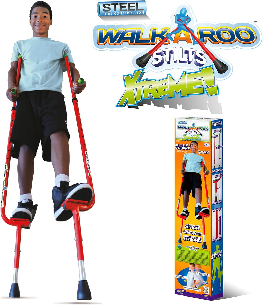Steel Balance Stilts with Height Adjustable Vert Lifters (red) Pack of 2 G841