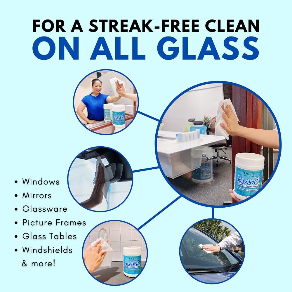 Glass Window Mirror Cleaning Wipes (12 Canisters) O31341