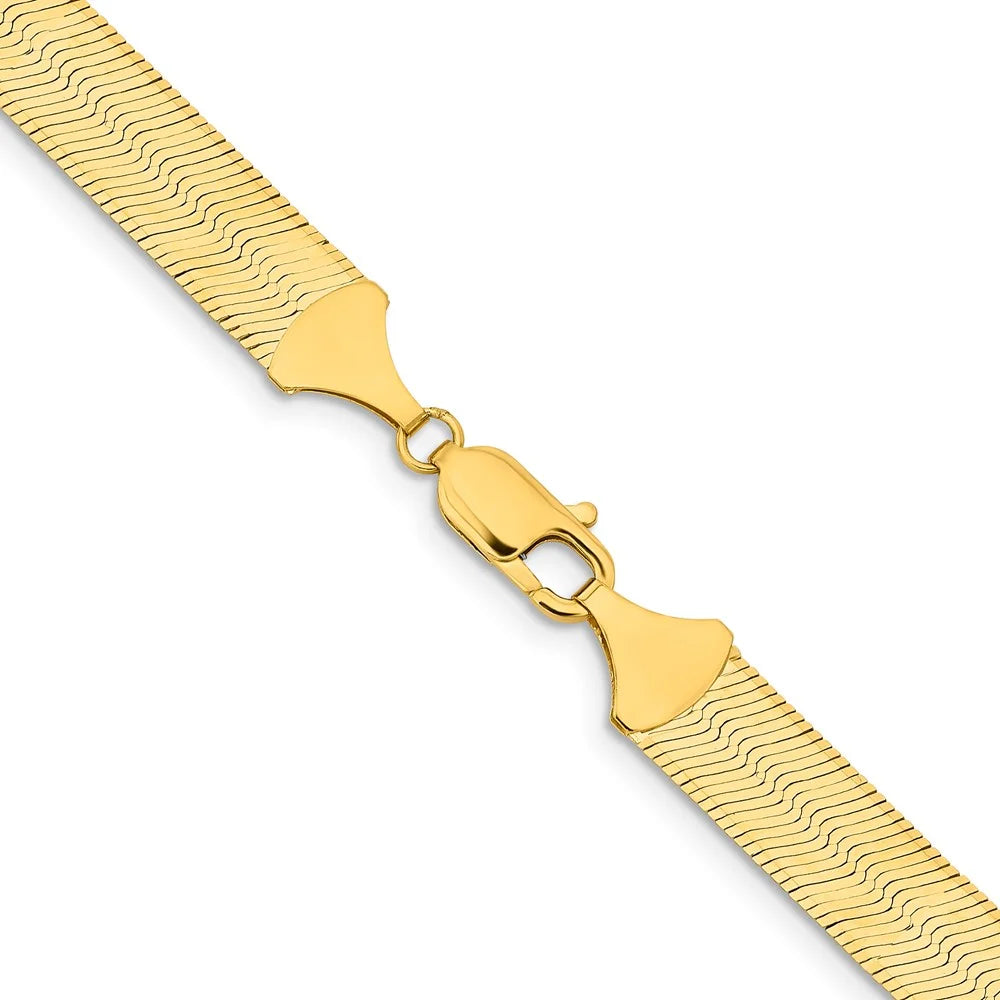 14K 18 inch 10mm Herringbone Chain with Lobster Clasp Q470459