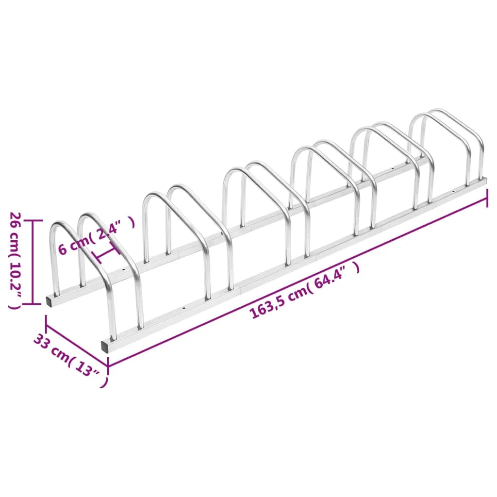 6 Bike Galvanized Steel Bike Rack Q3862