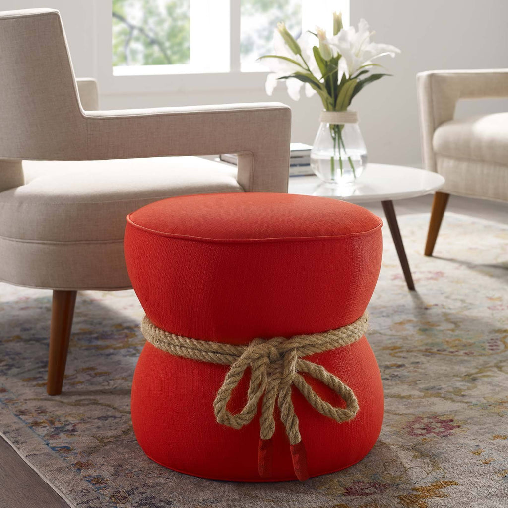 Red Fabric Ottoman P27635