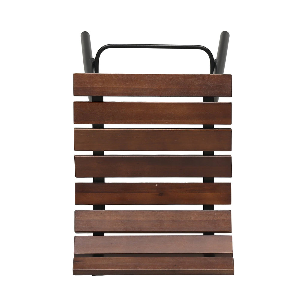 Wooden Barstool Set of 2 Dark Brown V615