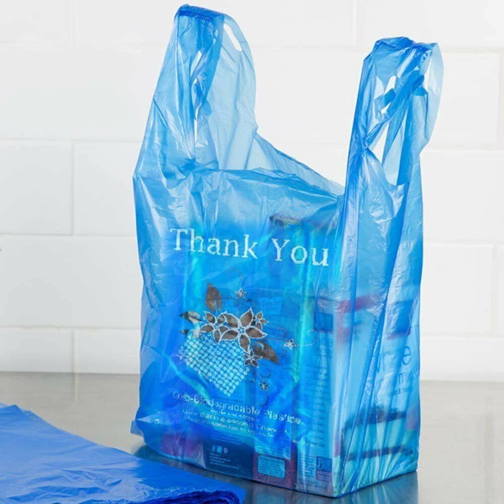 Blue Oxo-Biodegradable Plastic Bags 18x8x32 G831963