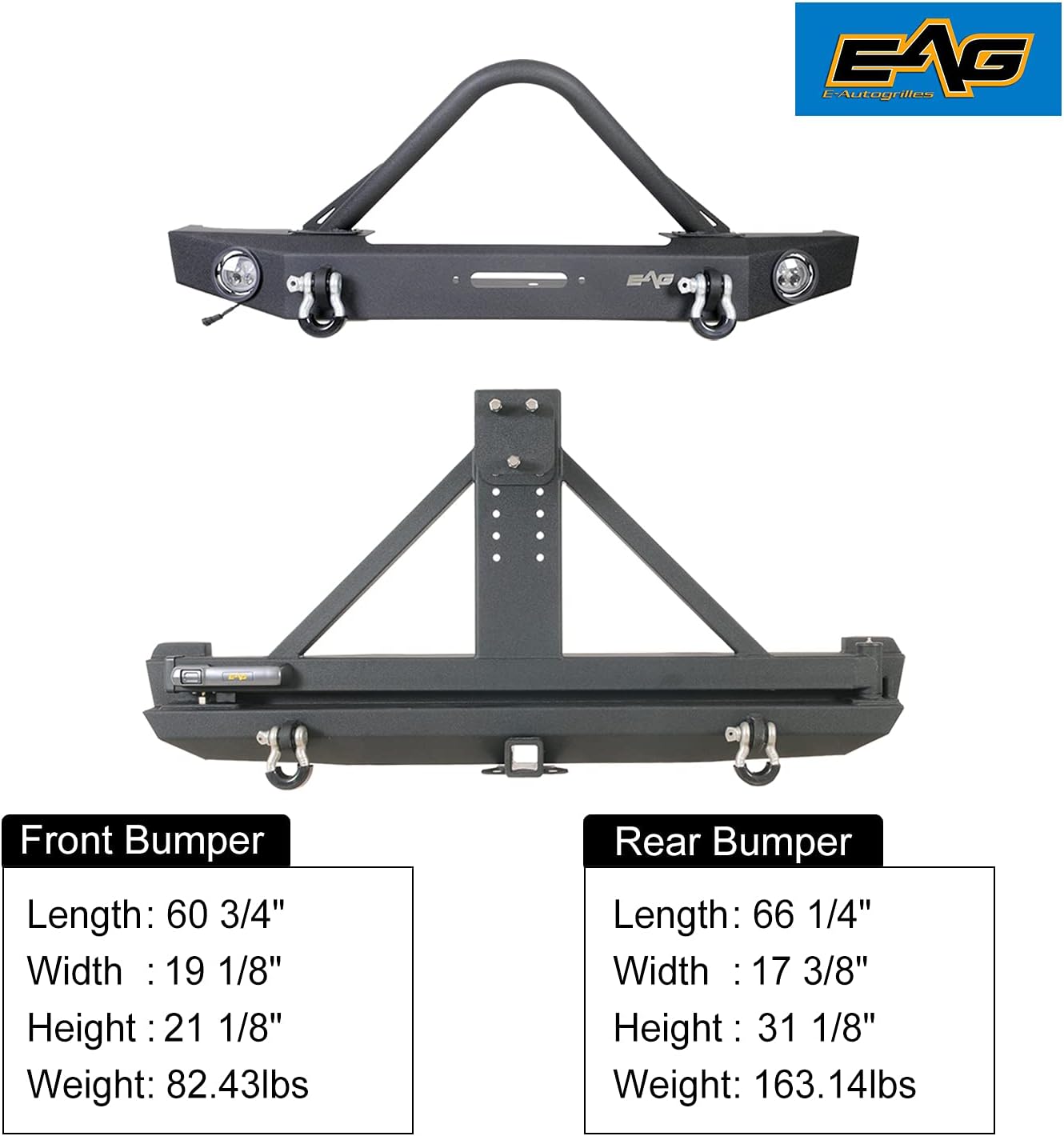 Front Bumper with Tire Carrier for Cherokee XJ J6616