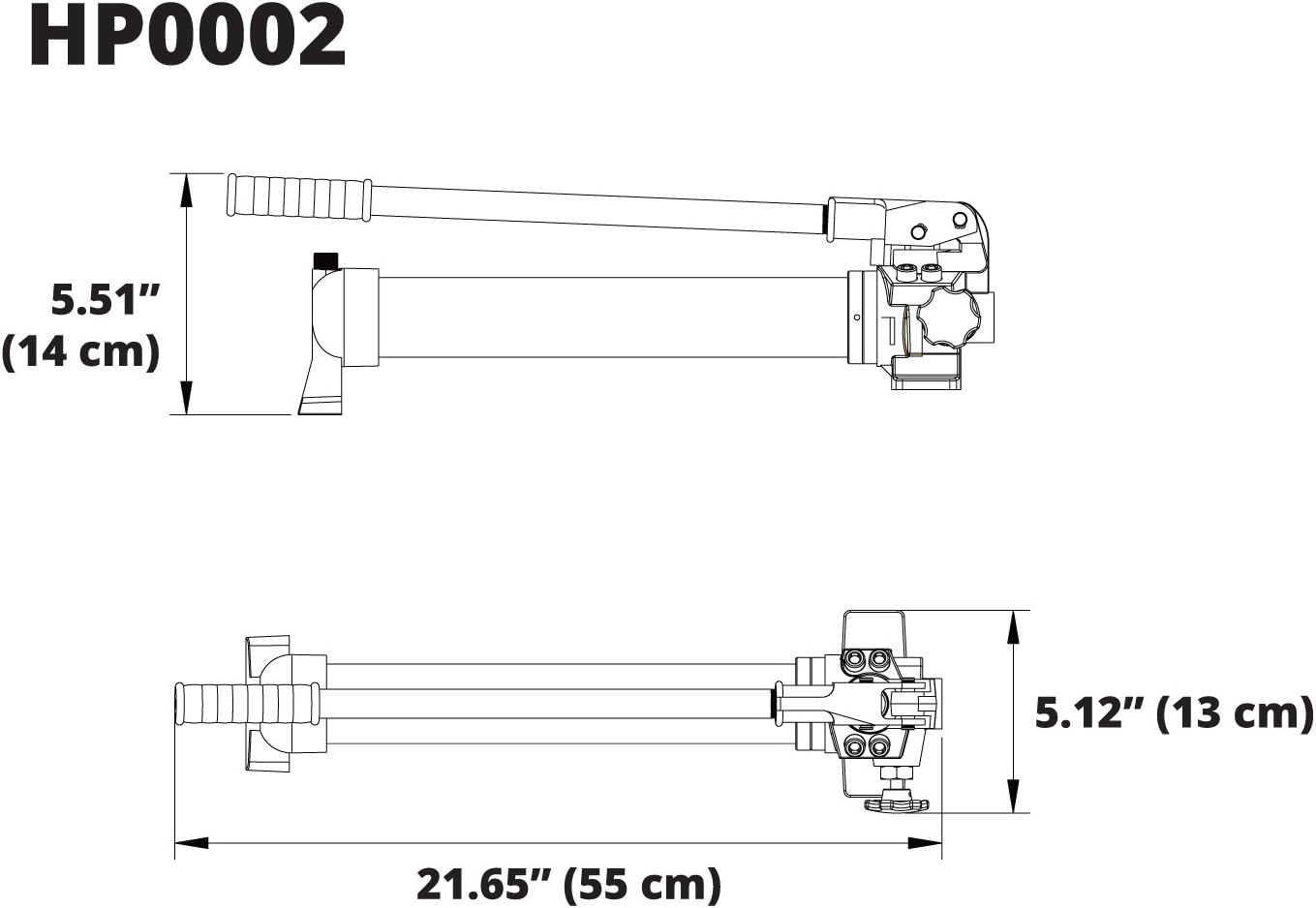 Manual Hand Hydraulic Power Pack Pump 2 Stage 10k psi 122 Cubic in Capacity N6272