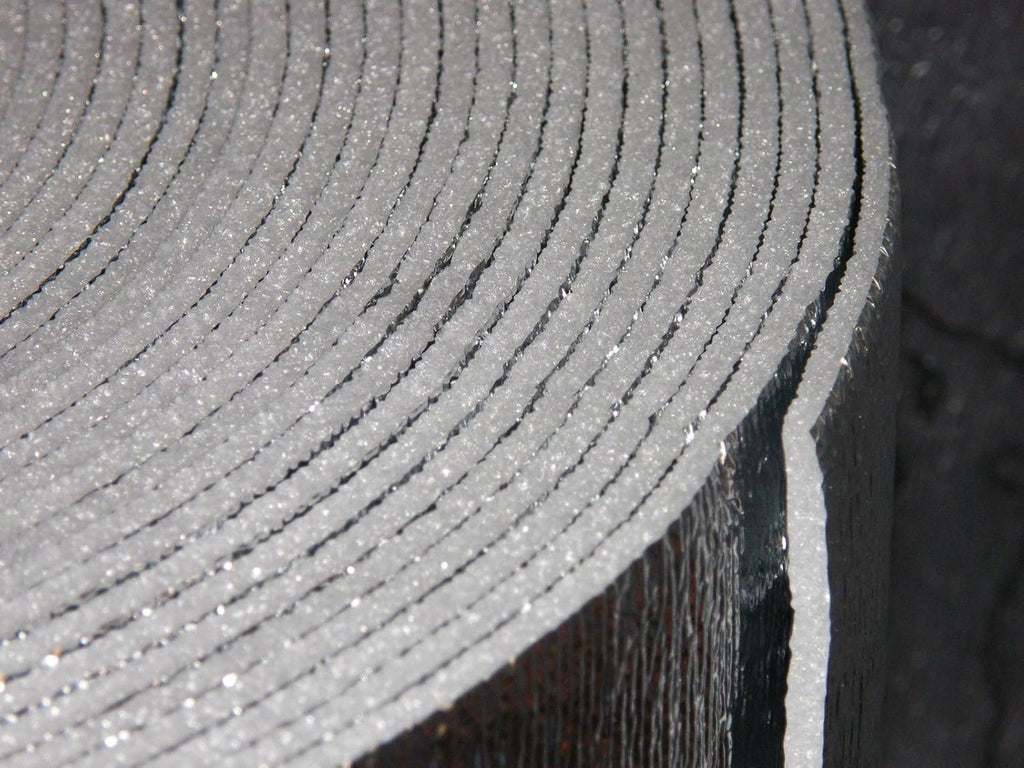 4' x 10' Roll (40 Sqft) Sound Deadener & Radiant Heat Barrier Mat Automotive Thermal Insulation w/ 10' Tape + Razor 1/4 Reflective Foam Core Pack of 2 O148