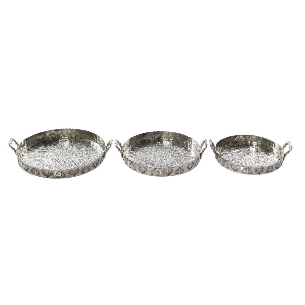 Silver Aluminum Tray (Set of 3) R897842