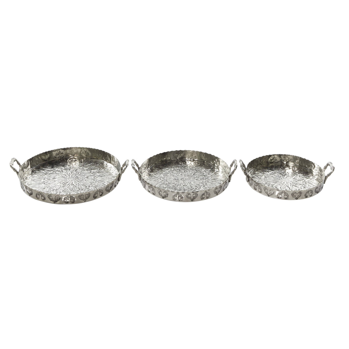 Silver Aluminum Tray (Set of 3) R897842