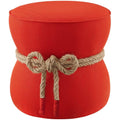 Red Fabric Ottoman P27635