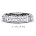 18K White Gold Three Row Diamond Eternity Ring Q761095