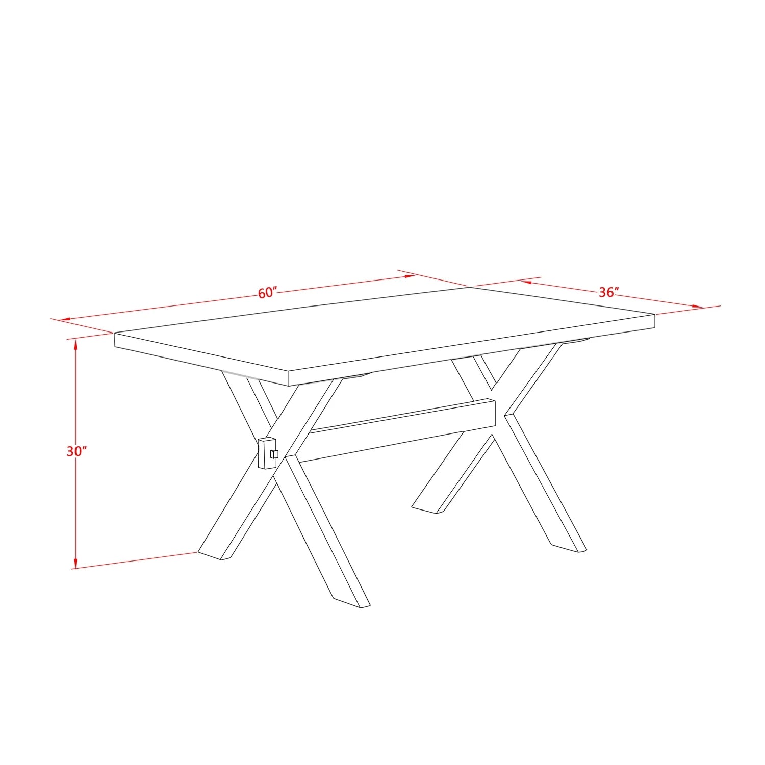 7-piece Wood Dining Set in White/Doeskin K17786