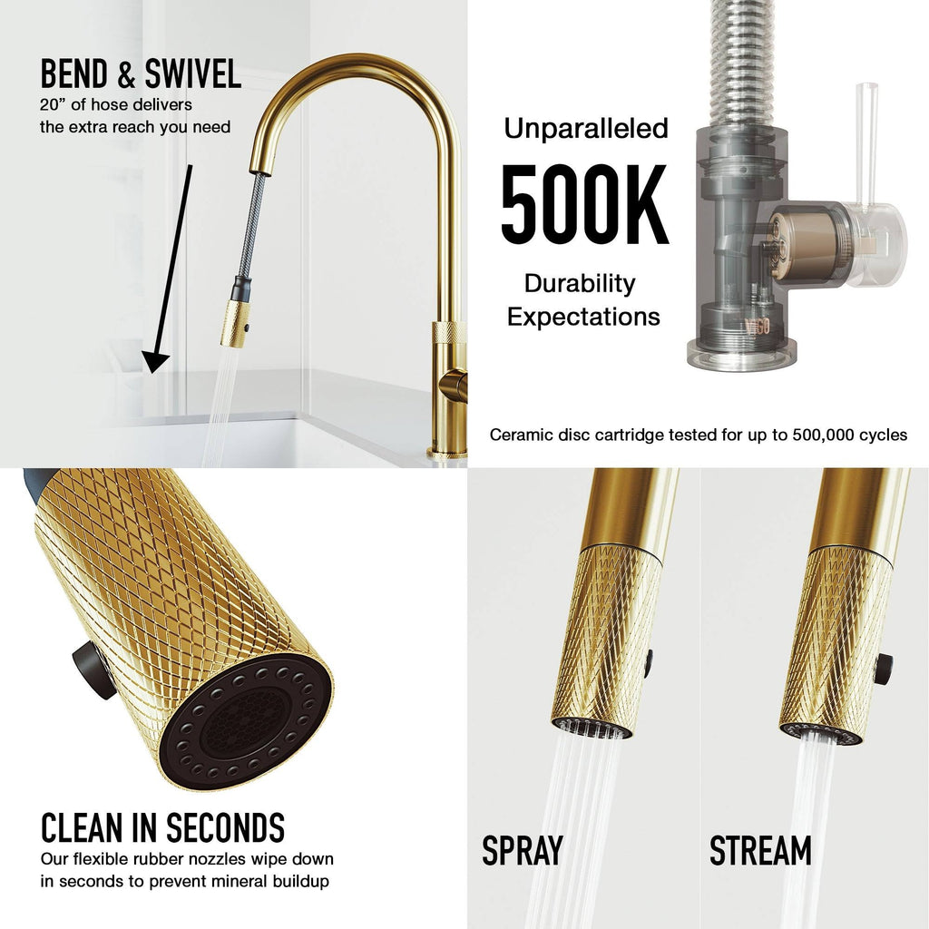Stainless Steel Pull-Down Kitchen Faucet with Deck Plate Q5766