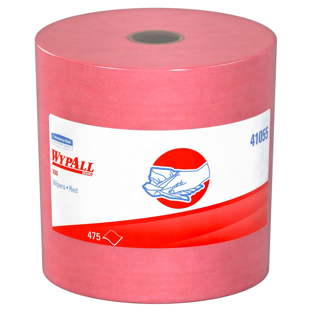 Red Jumbo Roll Reusable Wipes, 475 Sheets T4139