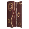 3 Panel Foldable Canvas Room Divider Brown and Yellow E2772