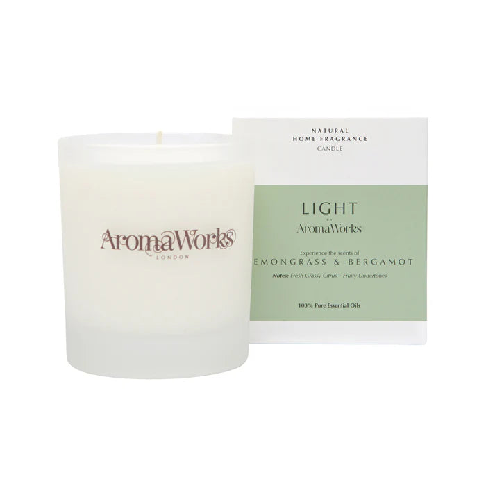 Lemongrass & Bergamot Medium Candle 220g V86233
