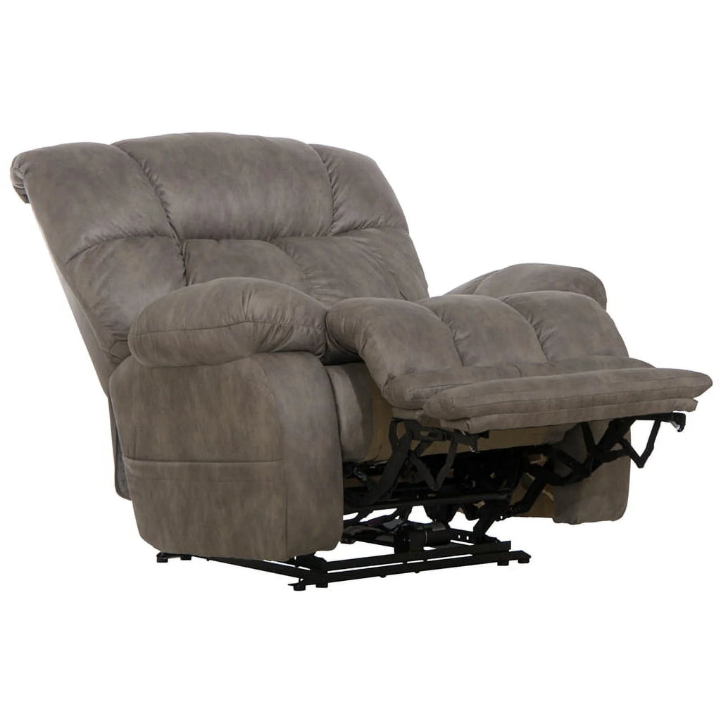 Oversized Power Lay Flat Recliner in Gray Fabric H244397