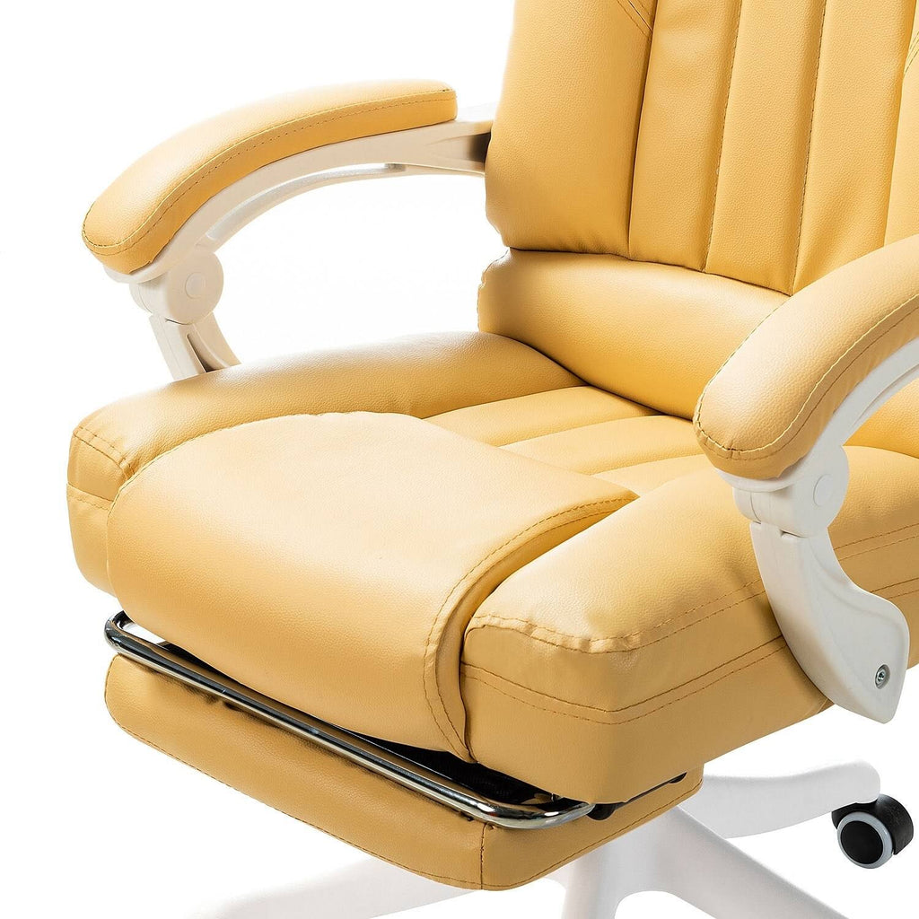 Navy Swivel Gaming Chair with White Base L5893