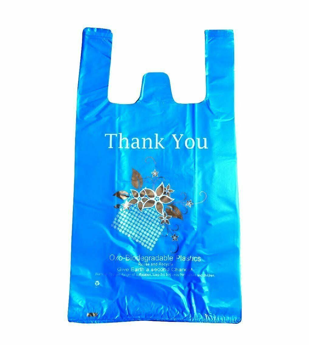 Blue Oxo-Biodegradable Plastic Bags 18x8x32 G831963
