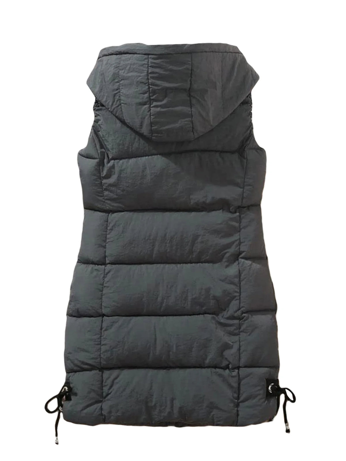 Women's Quilted Faux Down Filled Hooded Padded Vest M322721