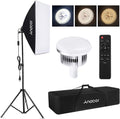 Studio Photography Light Kit with 85W Bi-color LED Light, Softbox, Light Stand, Remote Control, Carry Bag Q12258