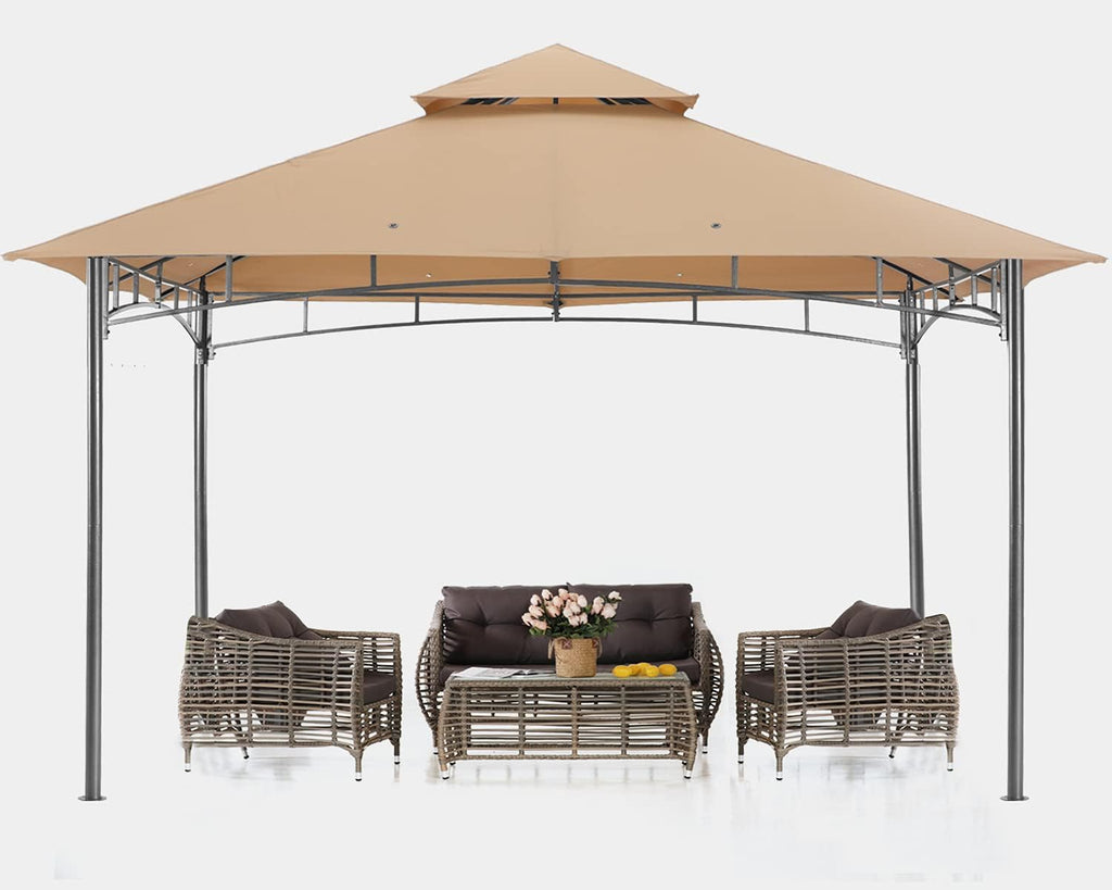 Khaki 8X 8 Outdoor Gazebo L9460