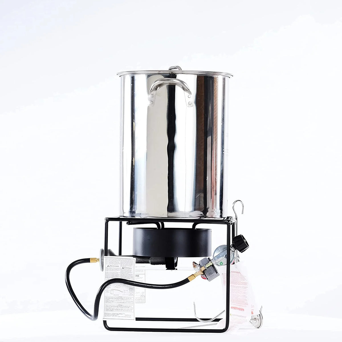 12 in. Welded Square Turkey Fryer Package with Stainless Steel Pot P5380