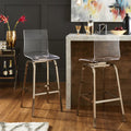 Champagne Gold Acrylic Swivel Bar Stools, Set 2 L299170