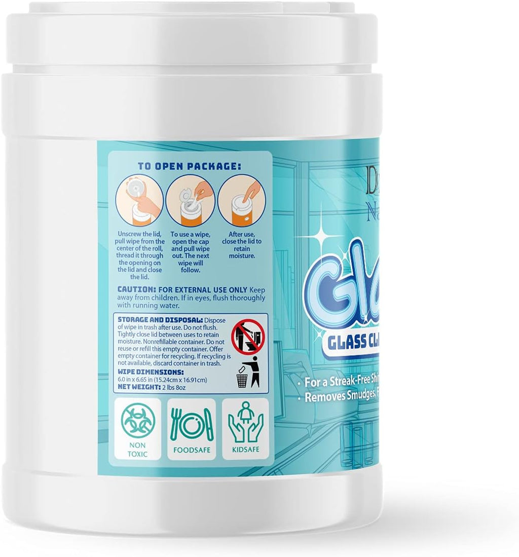 Glass Window Mirror Cleaning Wipes (12 Canisters) O31341