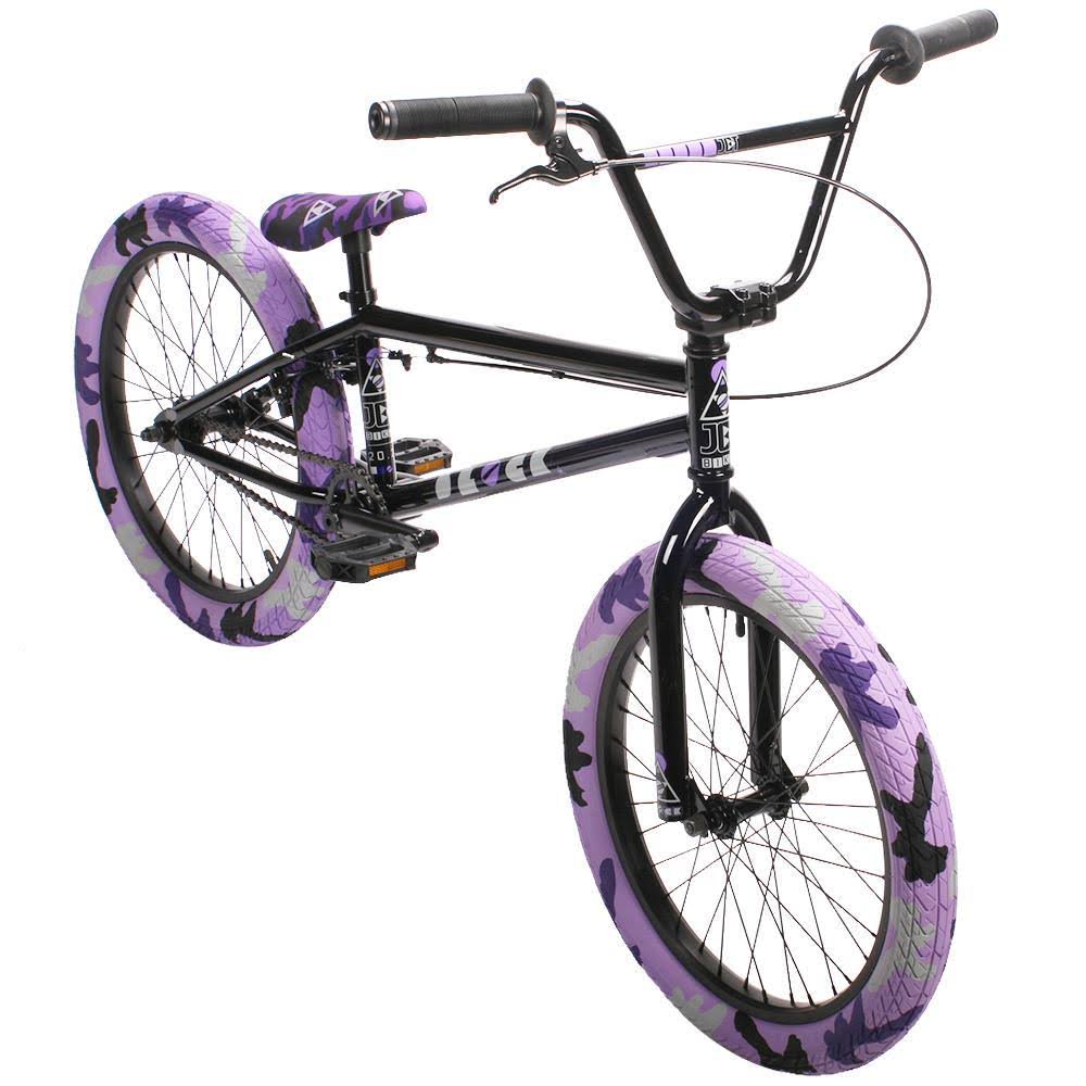 Gloss Black BMX Bike with Pink Camo Y7115