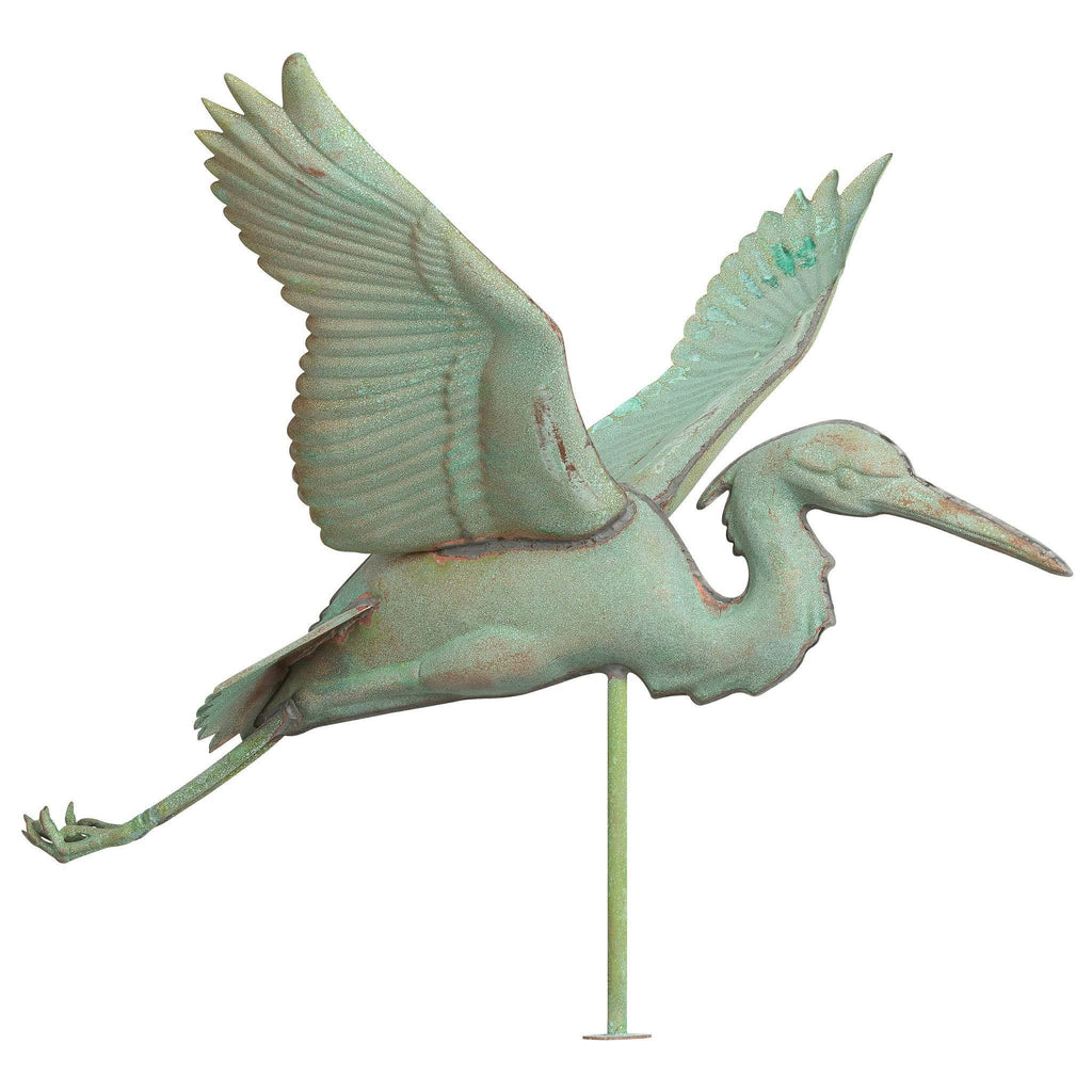 Verdigris Copper Heron Weathervane Y128913