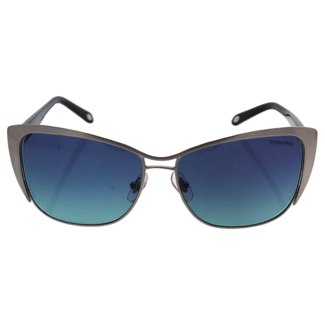 Brushed Silver-Azure Gradient Blue Sunglasses K394