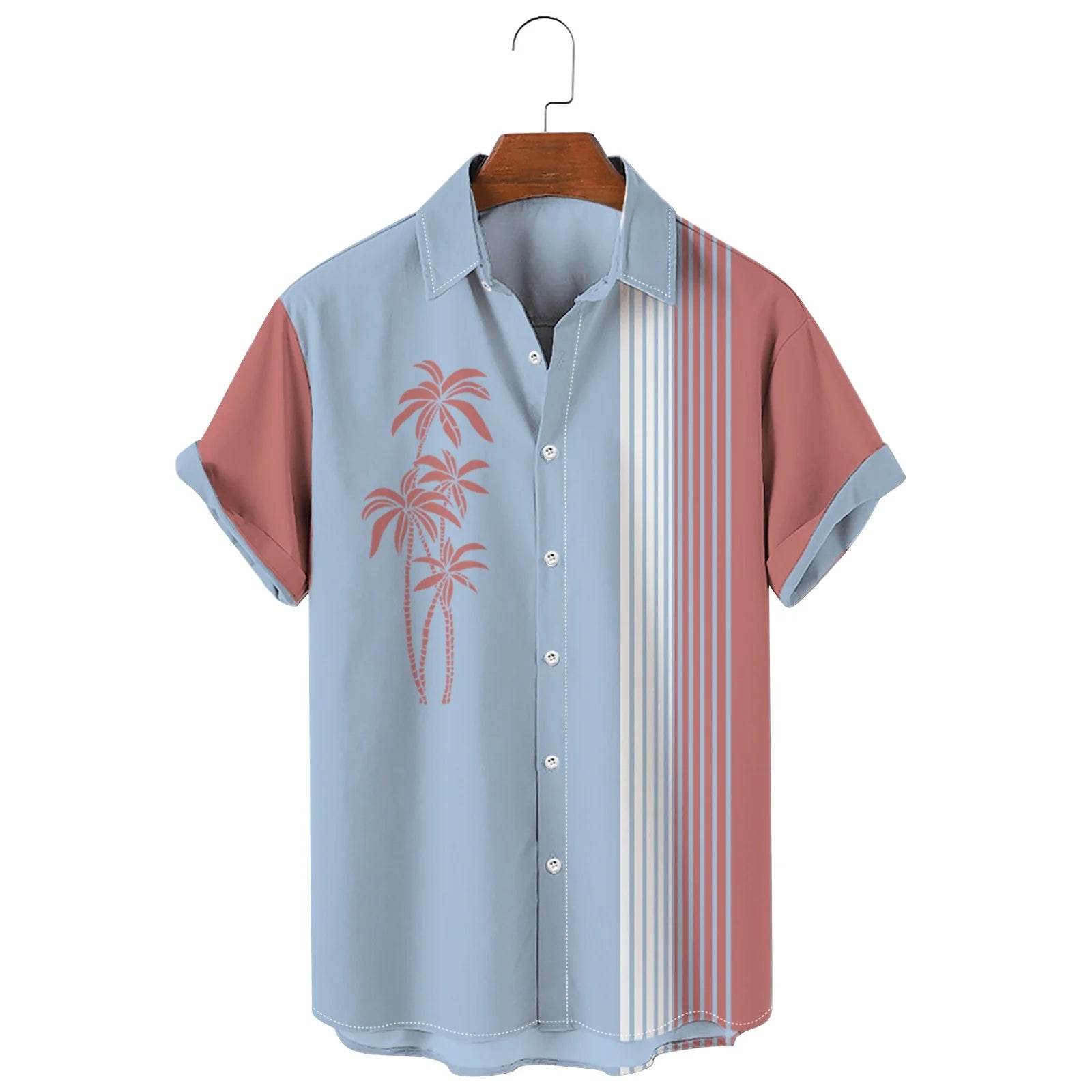 Hawaiian Short Sleeve Button Up Shirts W398