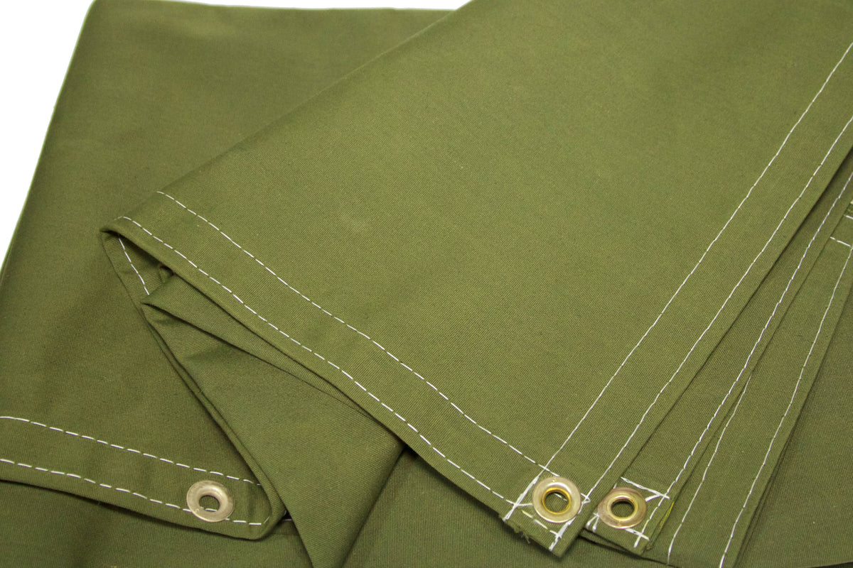 Green Polyester Canvas Tarp 14.5 oz. P9694