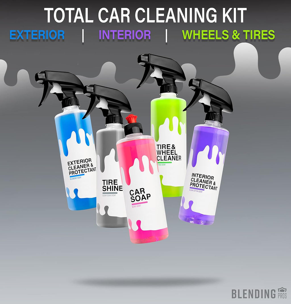 Car Cleaning Kit with Car Soap, Tire Shine, Tire & Wheel Cleaner, Pack of 2 P28931