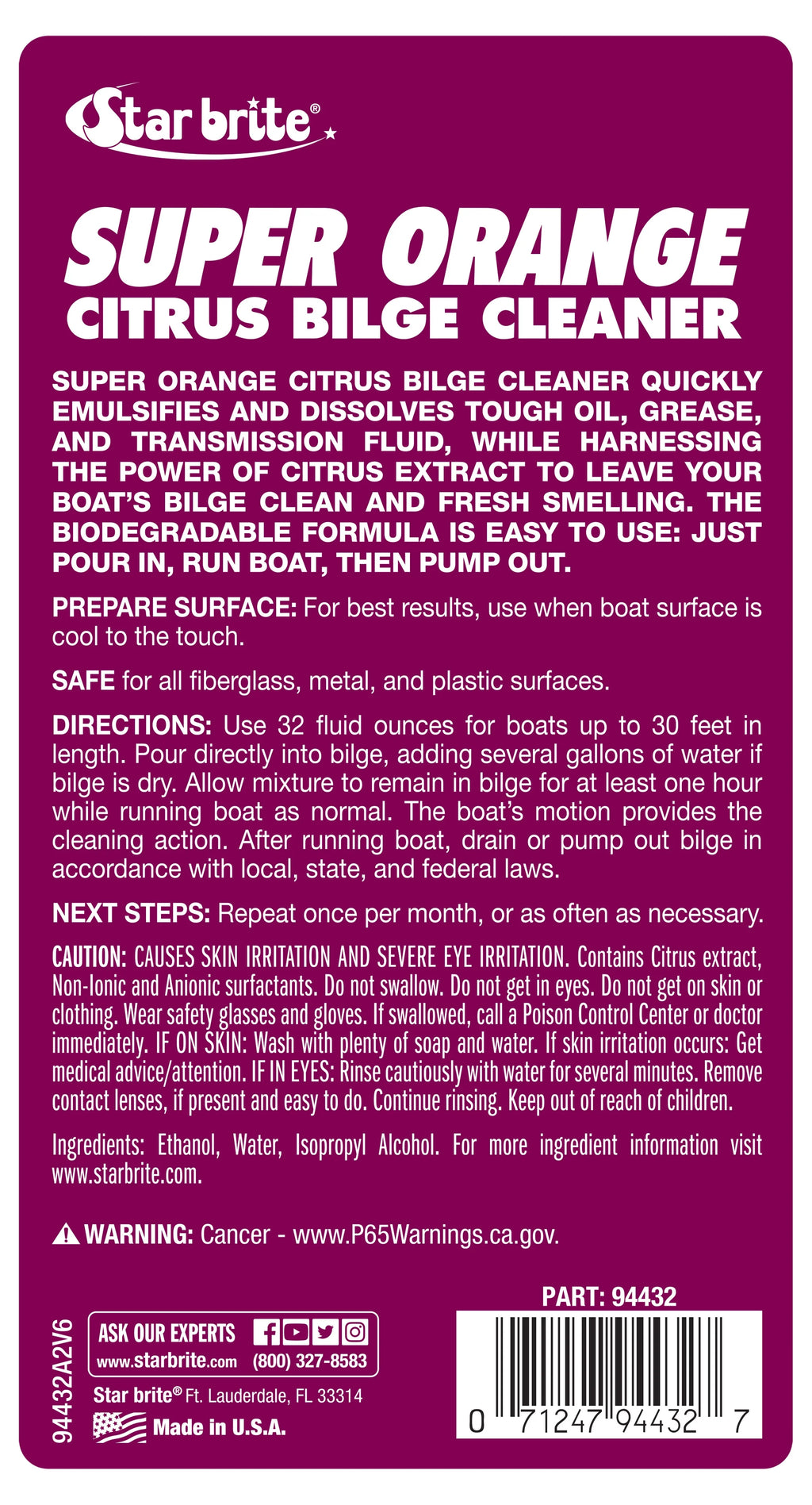 32 Ounce Citrus Bilge Cleaner B588