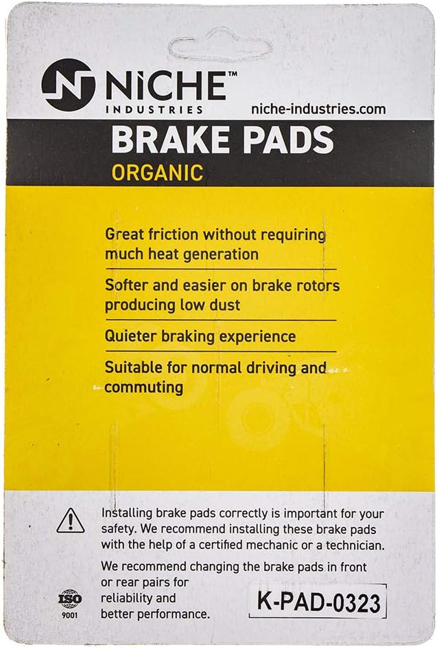 Brake Pad Set Organic Pack of 2 Y167