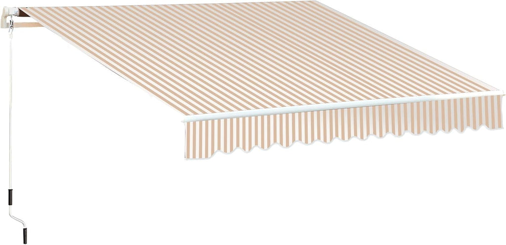 Coffee Brown Manual Retractable Patio Awning Z332