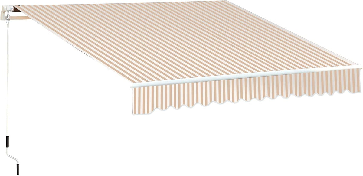 Coffee Brown Manual Retractable Patio Awning Z332