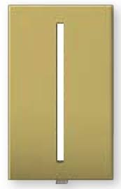 1 Gang Bright Brass Arch Wallplate Q183