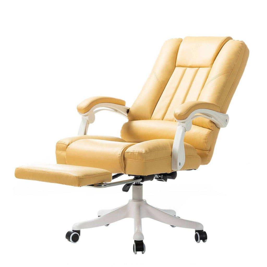 Navy Swivel Gaming Chair with White Base L5893