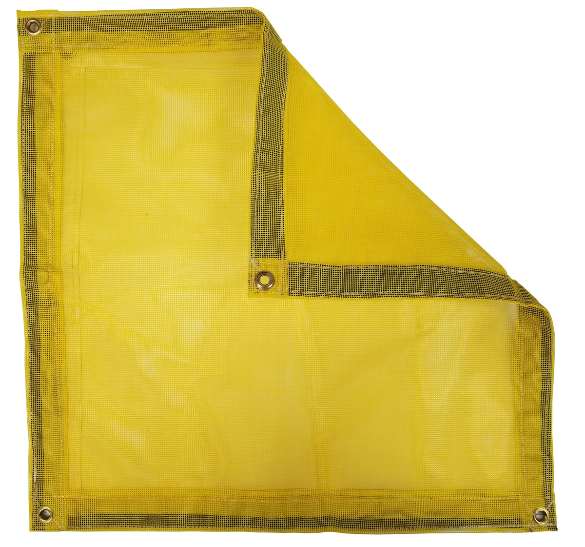 10 x 50 ft Yellow Vinyl Coated Mesh Tarp 10 oz. W190